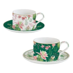 Sada šálok s podšálkou Botanic Chic