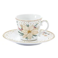 Alternative view of Set šálok s podšálkou White Elegance