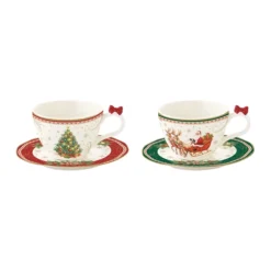 Set šálok s podšálkou Christmas Heritage
