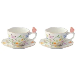 Set šálok s podšálkou Dancing Butterflies